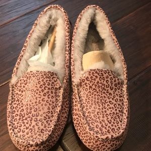 Ugg Ansley Purple Shiny Leopard Slippers